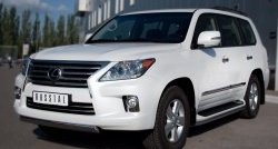 14 999 р. Защита переднего бампера Russtal из овальной трубы диаметром 75x42 мм  Lexus LX570  J200 (2007-2012) дорестайлинг  с доставкой в г. Санкт‑Петербург. Увеличить фотографию 4