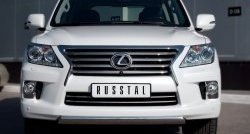 14 999 р. Защита переднего бампера Russtal из овальной трубы диаметром 75x42 мм Lexus LX570 J200 дорестайлинг (2007-2012)  с доставкой в г. Санкт‑Петербург. Увеличить фотографию 1