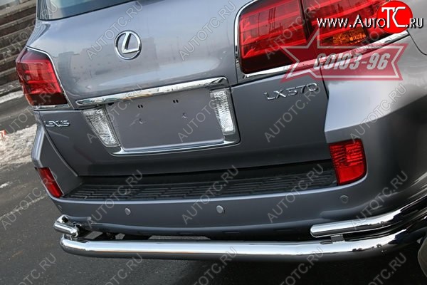 25 667 р. Двойная защита заднего бампера Souz-96 (d76/42) Lexus LX570 J200 дорестайлинг (2007-2012)  с доставкой в г. Санкт‑Петербург