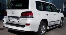 14 999 р. Защита заднего бампера (Ø75х42 мм, нержавейка) Russtal Lexus LX570 J200 дорестайлинг (2007-2012)  с доставкой в г. Санкт‑Петербург. Увеличить фотографию 3