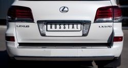 14 999 р. Защита заднего бампера (Ø75х42 мм, нержавейка) Russtal Lexus LX570 J200 дорестайлинг (2007-2012)  с доставкой в г. Санкт‑Петербург. Увеличить фотографию 4