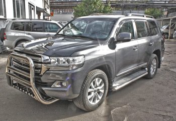 27 999 р. Защита переднего бампера WINBO (Ø76 мм, нержавейка) Lexus LX570 J200 дорестайлинг (2007-2012)  с доставкой в г. Санкт‑Петербург. Увеличить фотографию 2