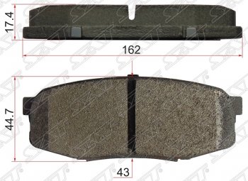 999 р. Колодки тормозные SAT (задние)  Lexus LX570  J200 (2007-2012), Toyota Land Cruiser  200 (2007-2012), Toyota Sequoia (2007-2017), Toyota Tundra  XK50 (2007-2013)  с доставкой в г. Санкт‑Петербург. Увеличить фотографию 1