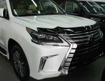 2 699 р. Дефлектор капота SIM Lexus LX570 J200 2-ой рестайлинг (2015-2022)  с доставкой в г. Санкт‑Петербург. Увеличить фотографию 1