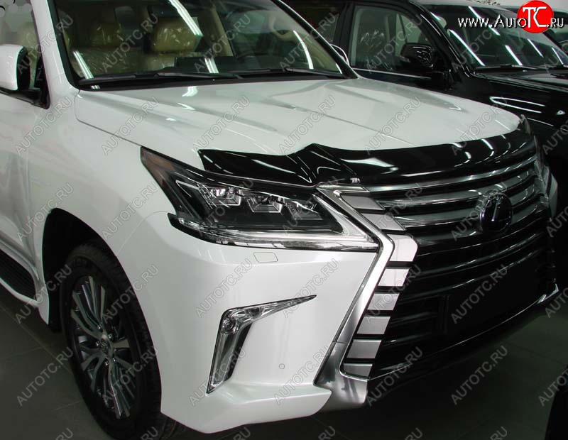 2 699 р. Дефлектор капота SIM Lexus LX570 J200 2-ой рестайлинг (2015-2022)  с доставкой в г. Санкт‑Петербург