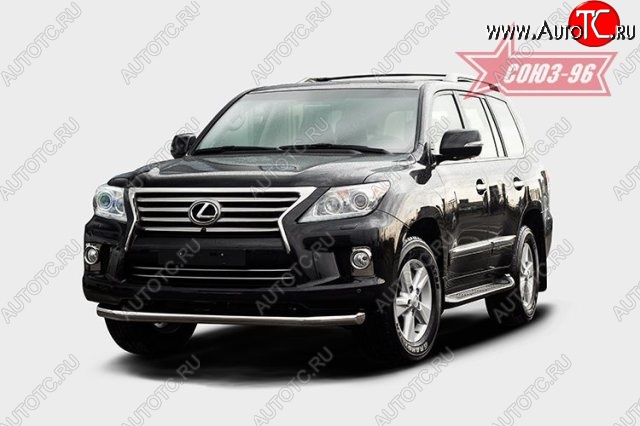 1 043 р. Защита переднего бампера труба d76 SOUZ_96 Lexus LX570 J200 1-ый рестайлинг (2012-2015)  с доставкой в г. Санкт‑Петербург