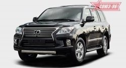 Защита переднего бампера одинарная из овальной трубы Souz-96 (d75х42). Lexus LX 570 J200 1-ый рестайлинг (2012-2015)