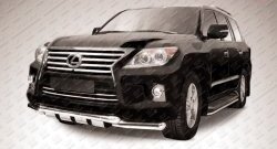 Двойная защита с зубьями d76 мм Slitkoff Lexus LX 570 J200 1-ый рестайлинг (2012-2015)