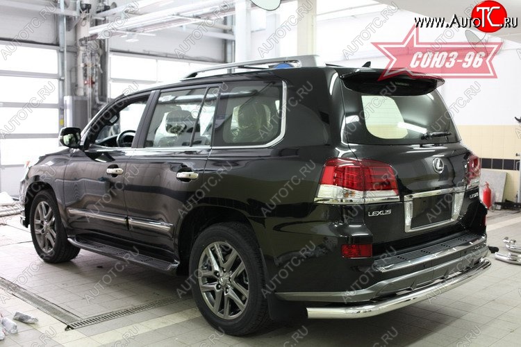 5 849 р. Защита заднего бампера Sport Souz-96 (d76) Lexus LX570 J200 1-ый рестайлинг (2012-2015)  с доставкой в г. Санкт‑Петербург