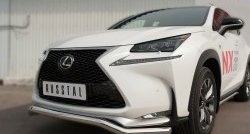 16 999 р. Защита переднего бампера (Ø63 мм волна, нержавейка, F-SPORT) Russtal Lexus NX200T Z10 (2014-2017)  с доставкой в г. Санкт‑Петербург. Увеличить фотографию 2