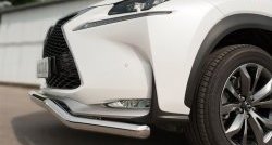 16 999 р. Защита переднего бампера (Ø63 мм волна, нержавейка, F-SPORT) Russtal Lexus NX200T Z10 (2014-2017)  с доставкой в г. Санкт‑Петербург. Увеличить фотографию 3