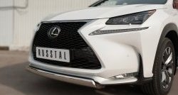 17 299 р. Защита переднего бампера (Ø75х42 мм, нержавейка, F-SPORT) Russtal Lexus NX200T Z10 (2014-2017)  с доставкой в г. Санкт‑Петербург. Увеличить фотографию 2