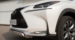 17 299 р. Защита переднего бампера (Ø75х42 мм, нержавейка, F-SPORT) Russtal Lexus NX200T Z10 (2014-2017)  с доставкой в г. Санкт‑Петербург. Увеличить фотографию 3