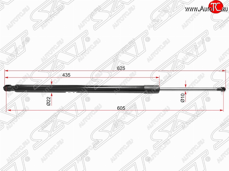 1 019 р. Упор крышки багажника SAT (газовый)  Lexus NX200T  Z10 - NX300h  Z10  с доставкой в г. Санкт‑Петербург