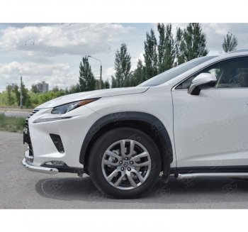 14 599 р. Защита переднего бампера (Ø63 мм, нержавейка) Russtal Lexus NX300h Z10 дорестайлинг (2014-2017)  с доставкой в г. Санкт‑Петербург. Увеличить фотографию 2