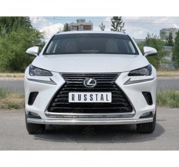 14 599 р. Защита переднего бампера (Ø63 мм, нержавейка) Russtal Lexus NX300h Z10 дорестайлинг (2014-2017)  с доставкой в г. Санкт‑Петербург. Увеличить фотографию 4