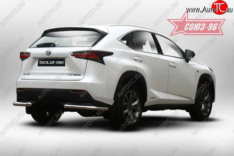 11 519 р. Защита заднего бампера из двух боковых уголков (d60) Souz-96 Lexus NX300h Z10 дорестайлинг (2014-2017)  с доставкой в г. Санкт‑Петербург