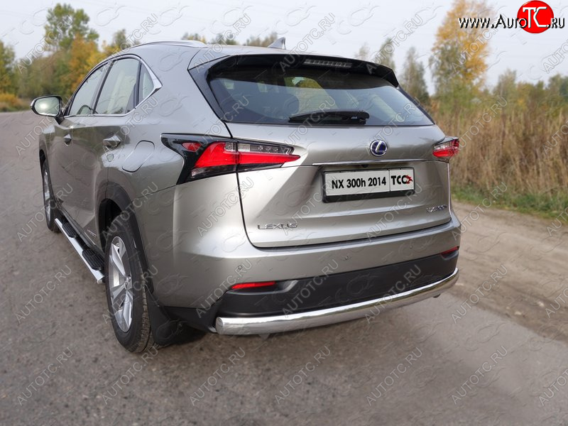 22 799 р. Защита заднего бампера (овальная) ТСС (нержавейка d75х42 мм)  Lexus NX  300h (2014-2017) Z10 дорестайлинг  с доставкой в г. Санкт‑Петербург