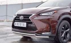 17 999 р. Защита переднего бампера (2 трубыØ42 мм, нержавейка) Russtal Lexus NX200 Z10 дорестайлинг (2014-2017)  с доставкой в г. Санкт‑Петербург. Увеличить фотографию 4