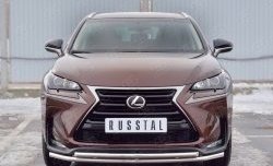 17 999 р. Защита переднего бампера (2 трубыØ42 мм, нержавейка) Russtal Lexus NX200 Z10 дорестайлинг (2014-2017)  с доставкой в г. Санкт‑Петербург. Увеличить фотографию 1