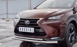 19 799 р. Защита переднего бампера (2 трубыØ63 и 42 мм, нержавейка) Russtal Lexus NX200 Z10 дорестайлинг (2014-2017)  с доставкой в г. Санкт‑Петербург. Увеличить фотографию 4