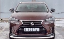 16 999 р. Защита переднего бампера (Ø63 мм, нержавейка) Russtal Lexus NX200 Z10 дорестайлинг (2014-2017)  с доставкой в г. Санкт‑Петербург. Увеличить фотографию 1