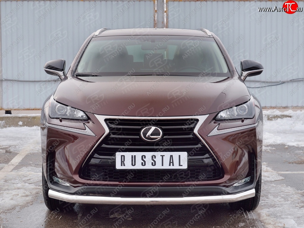 16 999 р. Защита переднего бампера (Ø63 мм, нержавейка) Russtal Lexus NX200 Z10 дорестайлинг (2014-2017)  с доставкой в г. Санкт‑Петербург