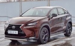 11 249 р. Защита переднего бампера (Ø75х42 мм, нержавейка) Russtal Lexus NX200 Z10 дорестайлинг (2014-2017)  с доставкой в г. Санкт‑Петербург. Увеличить фотографию 2