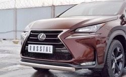 11 249 р. Защита переднего бампера (Ø75х42 мм, нержавейка) Russtal Lexus NX200 Z10 дорестайлинг (2014-2017)  с доставкой в г. Санкт‑Петербург. Увеличить фотографию 4