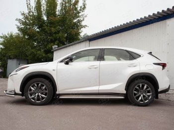 34 999 р. Широкая защита порогов с трубой диаметром 42 мм Russtal v3  Lexus NX200  Z10 (2014-2017) дорестайлинг  с доставкой в г. Санкт‑Петербург. Увеличить фотографию 4