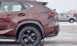 14 549 р. Защита заднего бампера (Ø42 мм уголки, нержавейка) SLITKOFF Lexus NX200 Z10 дорестайлинг (2014-2017)  с доставкой в г. Санкт‑Петербург. Увеличить фотографию 4