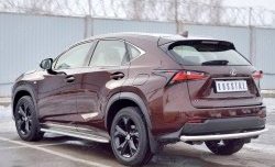 16 249 р. Защита заднего бампера (Ø63 мм, нержавейка) SLITKOFF Lexus NX200 Z10 дорестайлинг (2014-2017)  с доставкой в г. Санкт‑Петербург. Увеличить фотографию 2