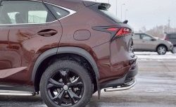 16 249 р. Защита заднего бампера (Ø63 мм, нержавейка) SLITKOFF Lexus NX200 Z10 дорестайлинг (2014-2017)  с доставкой в г. Санкт‑Петербург. Увеличить фотографию 3