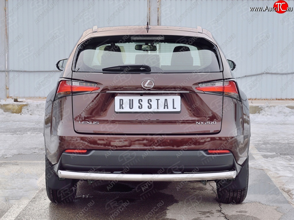 16 249 р. Защита заднего бампера (Ø63 мм, нержавейка) SLITKOFF Lexus NX200 Z10 дорестайлинг (2014-2017)  с доставкой в г. Санкт‑Петербург