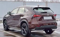 17 799 р. Защита заднего бампера (Ø63 мм уголки, нержавейка) Russtal Lexus NX200 Z10 дорестайлинг (2014-2017)  с доставкой в г. Санкт‑Петербург. Увеличить фотографию 2