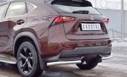 17 799 р. Защита заднего бампера (Ø63 мм уголки, нержавейка) Russtal Lexus NX200 Z10 дорестайлинг (2014-2017)  с доставкой в г. Санкт‑Петербург. Увеличить фотографию 4