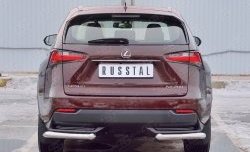 17 799 р. Защита заднего бампера (Ø63 мм уголки, нержавейка) Russtal Lexus NX200 Z10 дорестайлинг (2014-2017)  с доставкой в г. Санкт‑Петербург. Увеличить фотографию 1