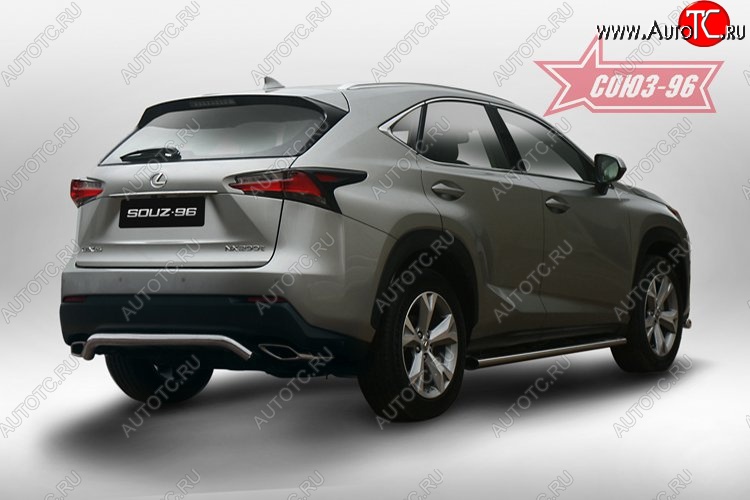 13 679 р. Защита заднего бампера (F-Sport) Souz-96 (d60) Lexus NX200 Z10 дорестайлинг (2014-2017)  с доставкой в г. Санкт‑Петербург