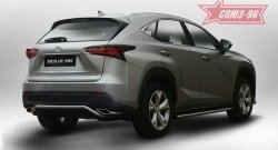 13 319 р. Узкая защита заднего бампера d42 Souz-96 Lexus NX200 Z10 дорестайлинг (2014-2017)  с доставкой в г. Санкт‑Петербург. Увеличить фотографию 1