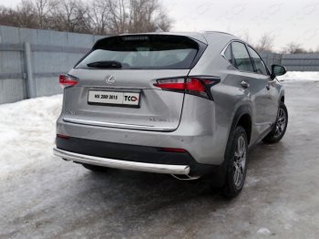 22 799 р. Защита заднего бампера (овальная) ТСС (нержавейка d75х42 мм)  Lexus NX  200 (2014-2017) Z10 дорестайлинг  с доставкой в г. Санкт‑Петербург. Увеличить фотографию 1