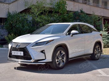 18 999 р. Защита переднего бампера (Ø42 мм, нержавейка, кроме F-Sport) Russtal Lexus RX350L AL20 рестайлинг (2019-2022)  с доставкой в г. Санкт‑Петербург. Увеличить фотографию 2