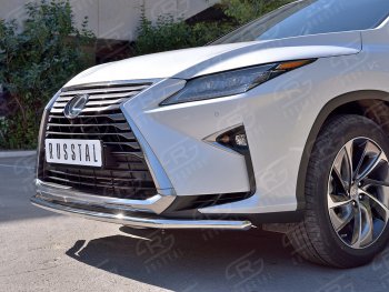 18 999 р. Защита переднего бампера (Ø42 мм, нержавейка, кроме F-Sport) Russtal Lexus RX350L AL20 рестайлинг (2019-2022)  с доставкой в г. Санкт‑Петербург. Увеличить фотографию 4