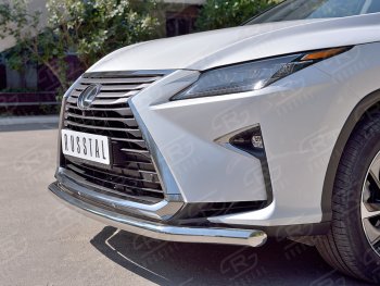 20 099 р. Защита переднего бампера (Ø63 мм, нержавейка, кроме F-Sport) Russtal Lexus RX350L AL20 рестайлинг (2019-2022)  с доставкой в г. Санкт‑Петербург. Увеличить фотографию 4