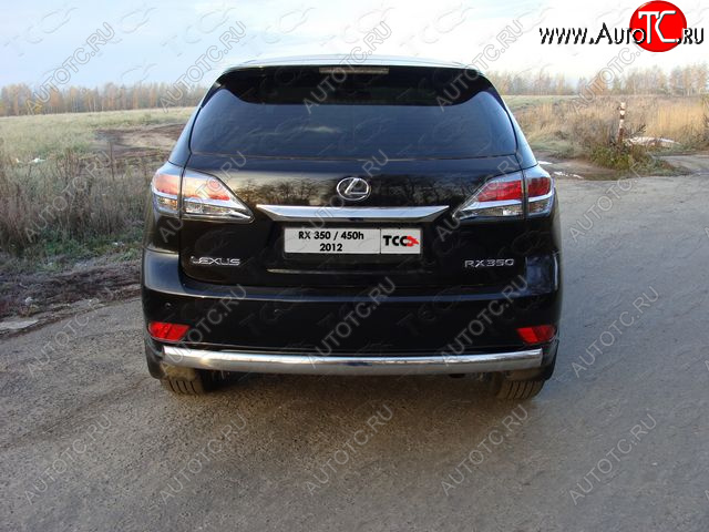 25 999 р. Защита заднего бампера (овальная) ТСС (нержавейка d75х42 мм)  Lexus RX  350 (2012-2015) AL10 рестайлинг  с доставкой в г. Санкт‑Петербург