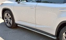 32 949 р. Защита порогов из круглой трубы диаметром 63 мм SLITKOFF Lexus RX 200T AL20 дорестайлинг (2015-2017)  с доставкой в г. Санкт‑Петербург. Увеличить фотографию 2