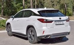 18 799 р. Защита заднего бампера (Ø63 мм, окрашенная) SLITKOFF  Lexus RX  200T (2015-2017) AL20 дорестайлинг  с доставкой в г. Санкт‑Петербург. Увеличить фотографию 2