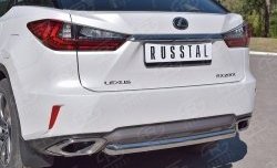 18 799 р. Защита заднего бампера (Ø63 мм, окрашенная) SLITKOFF  Lexus RX  200T (2015-2017) AL20 дорестайлинг  с доставкой в г. Санкт‑Петербург. Увеличить фотографию 3