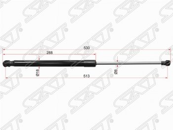 Правый упор капота SAT (газовый) Lexus RX270 AL10 дорестайлинг (2010-2012)