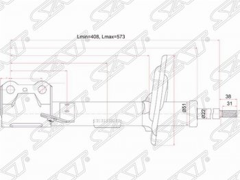 3 899 р. Правый амортизатор передний SAT  Lexus RX270  AL10 - RX450H  AL10  с доставкой в г. Санкт‑Петербург. Увеличить фотографию 1