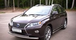 14 899 р. Защита переднего бампера (2 трубыØ63 и 42 мм, нержавейка) Russtal Lexus RX350 AL10 дорестайлинг (2008-2012)  с доставкой в г. Санкт‑Петербург. Увеличить фотографию 3